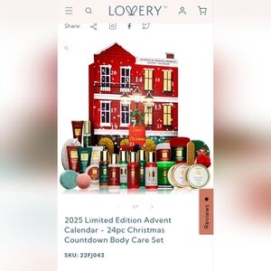NEW Lovery Body Care Products Advent Calendar 24 Items - Valued At $350